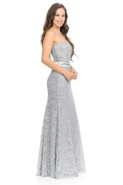 Lenovia - 5113 Strapless Sweetheart Sequined Lace Dress -Boutique Wedding Dress Store lenovia 5113 strapless sweetheart sequined lace dress bridesmaid dresses 28231085719635