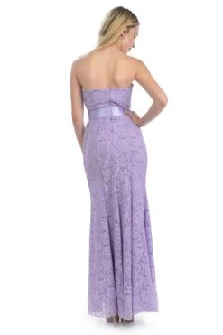 Lenovia - 5113 Strapless Sweetheart Sequined Lace Dress -Boutique Wedding Dress Store lenovia 5113 strapless sweetheart sequined lace dress bridesmaid dresses 28231317782611