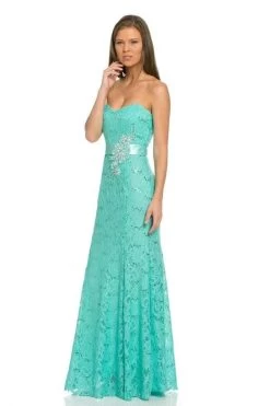 Lenovia - 5113 Strapless Sweetheart Sequined Lace Dress -Boutique Wedding Dress Store lenovia 5113 strapless sweetheart sequined lace dress bridesmaid dresses 28231321419859