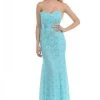 Lenovia - 5113 Strapless Sweetheart Sequined Lace Dress -Boutique Wedding Dress Store lenovia 5113 strapless sweetheart sequined lace dress bridesmaid dresses xs blue 28230421938259