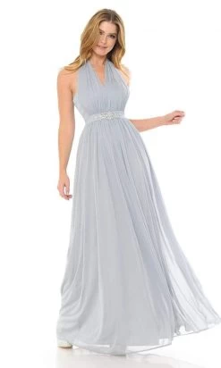 Lenovia - 5201 Halter Neck Embellished Sheath Dress -Boutique Wedding Dress Store lenovia 5201 halter neck embellished sheath dress bridesmaid dresses xs silver 27947636949075