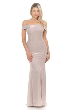 Lenovia - 5217 Off-Shoulder Metallic Trumpet Dress 13 Lenovia - 5217 Off-Shoulder Metallic Trumpet Dress -Boutique Wedding Dress Store lenovia 5217 off shoulder metallic trumpet dress bridesmaid dresses xs blush 28230117425235