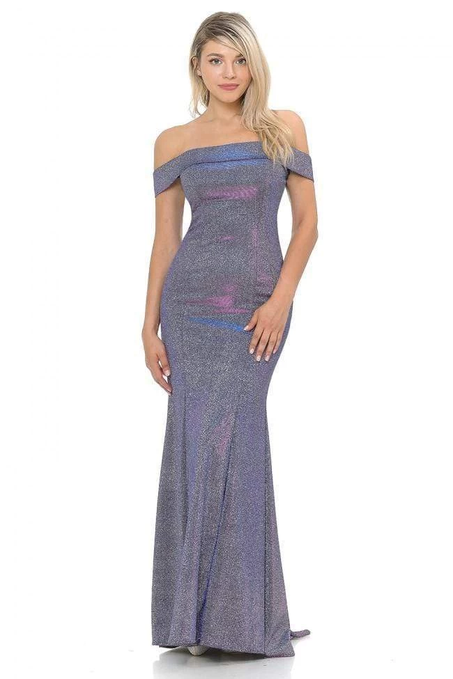 Lenovia - 5217 Off-Shoulder Metallic Trumpet Dress 3 Lenovia - 5217 Off-Shoulder Metallic Trumpet Dress