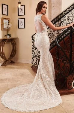 Lo'Adoro Bridal By Rachel Allan - M753 Sheer Neckline Mermaid Gown 9 Lo'Adoro Bridal By Rachel Allan - M753 Sheer Neckline Mermaid Gown -Boutique Wedding Dress Store lo adoro bridal by rachel allan m753 sheer neckline mermaid gown wedding dresses 14156806029395