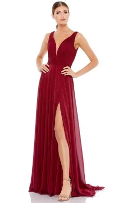Mac Duggal 55249 - Ruched Waist Chiffon Dress