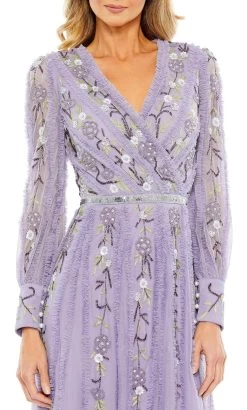 Mac Duggal 9133 - Ruffled V-Neck Floral Cocktail Dress 10 Mac Duggal 9133 - Ruffled V-Neck Floral Cocktail Dress -Boutique Wedding Dress Store mac duggal 9133 ruffled v neck floral cocktail dress special occasion dress 32227097673811