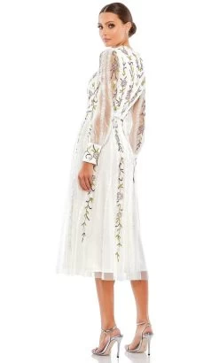 Mac Duggal 9133 - Ruffled V-Neck Floral Cocktail Dress 12 Mac Duggal 9133 - Ruffled V-Neck Floral Cocktail Dress -Boutique Wedding Dress Store mac duggal 9133 ruffled v neck floral cocktail dress special occasion dress 32227098001491