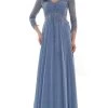 Marsoni By Colors - V-Neck Applique Evening Dress MV1125 - 1 Pc Slate Blue In Size 22 Available -Boutique Wedding Dress Store marsoni by colors v neck applique evening dress mv1125 1 pc slate blue in size 22 available ccsale 22 slate blue 32134251282515