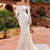 Mary's Bridal MB4132 - Long Sleeve Straight Across Wedding Gown -Boutique Wedding Dress Store mary s bridal mb4132 long sleeve straight across wedding gown special occasion dress 30885652299859
