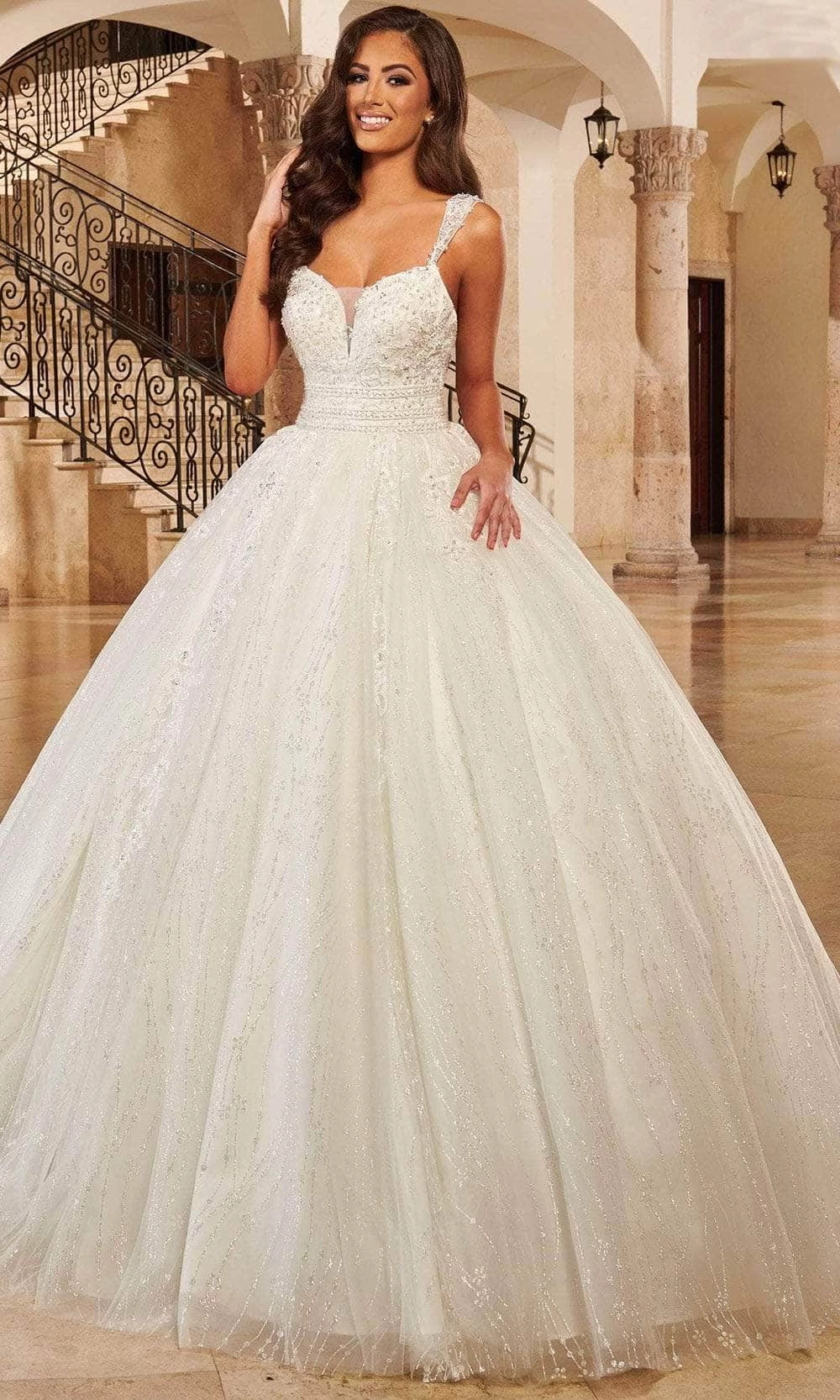 Mary's Bridal MB6100 - Sleeveless Deep V-Neck Bridal Gown 3 Mary's Bridal MB6100 - Sleeveless Deep V-Neck Bridal Gown