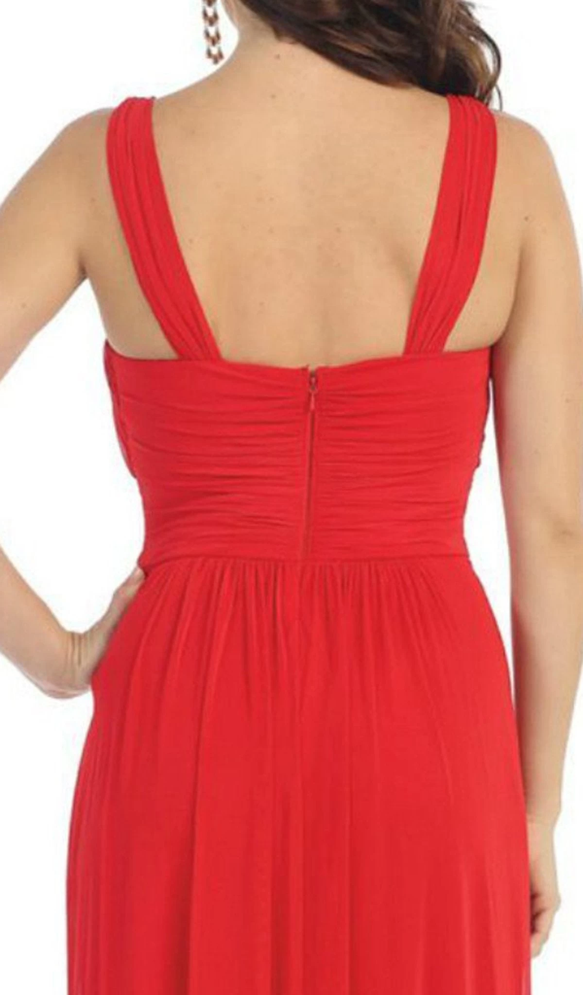 May Queen - Beaded Yoke Scoop Neck A-Line Bridesmaid Dress 8 May Queen - Beaded Yoke Scoop Neck A-Line Bridesmaid Dress - Image 6