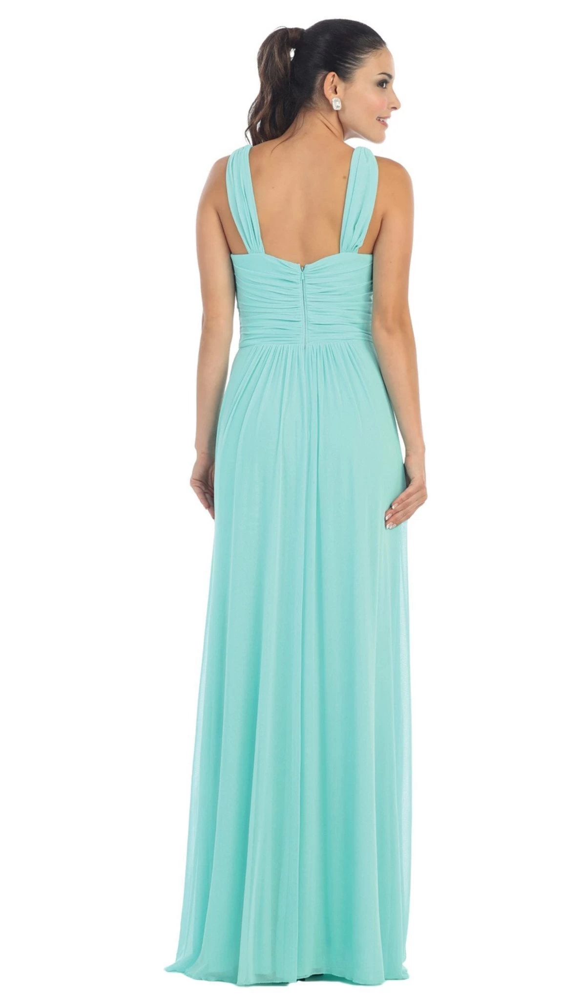 May Queen - Beaded Yoke Scoop Neck A-Line Bridesmaid Dress 4 May Queen - Beaded Yoke Scoop Neck A-Line Bridesmaid Dress - Image 2