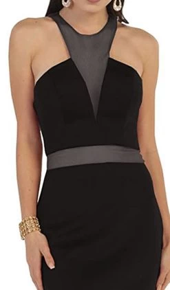 May Queen - Illusion Halter Sheath Cocktail Dress -Boutique Wedding Dress Store may queen illusion halter sheath cocktail dress bridesmaid dresses 5657818234937