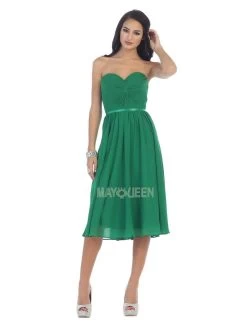 May Queen - MQ1161 Strapless Sweetheart Neckline Twisted Front Dress -Boutique Wedding Dress Store may queen mq1161 strapless sweetheart neckline twisted front dress wedding guest 4 emerald gr 28822863937619