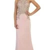May Queen - MQ1538 Gilded Halter Neck Trumpet Dress -Boutique Wedding Dress Store may queen mq1538 gilded halter neck trumpet dress bridesmaid dresses 2 blush 28824660475987