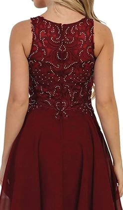 May Queen - MQ1556 Beaded A-Line Cocktail Dress -Boutique Wedding Dress Store may queen mq1556 beaded a line cocktail dress cocktail dresses 28585366552659