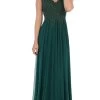 May Queen MQ1580 - Cap Sleeve A-Line Formal Dress -Boutique Wedding Dress Store may queen mq1580 cap sleeve a line formal dress formal gowns 4 hunter grn 32265406873683