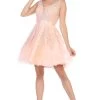 May Queen - MQ1692 Rhinestone-Ornate Appliqued Short Dress -Boutique Wedding Dress Store may queen mq1692 rhinestone ornate appliqued short dress cocktail dresses 2 blush 13206359081043