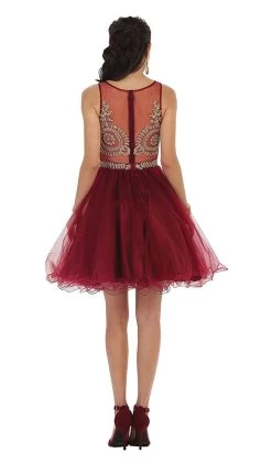 May Queen - Rhinestone Embellished Metallic Cocktail Dress 15 May Queen - Rhinestone Embellished Metallic Cocktail Dress -Boutique Wedding Dress Store may queen rhinestone embellished metallic cocktail dress special occasion dress 5657397297209