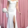 May Queen RQ7914 - Off-shoulder Sweetheart Neck Wedding Dress