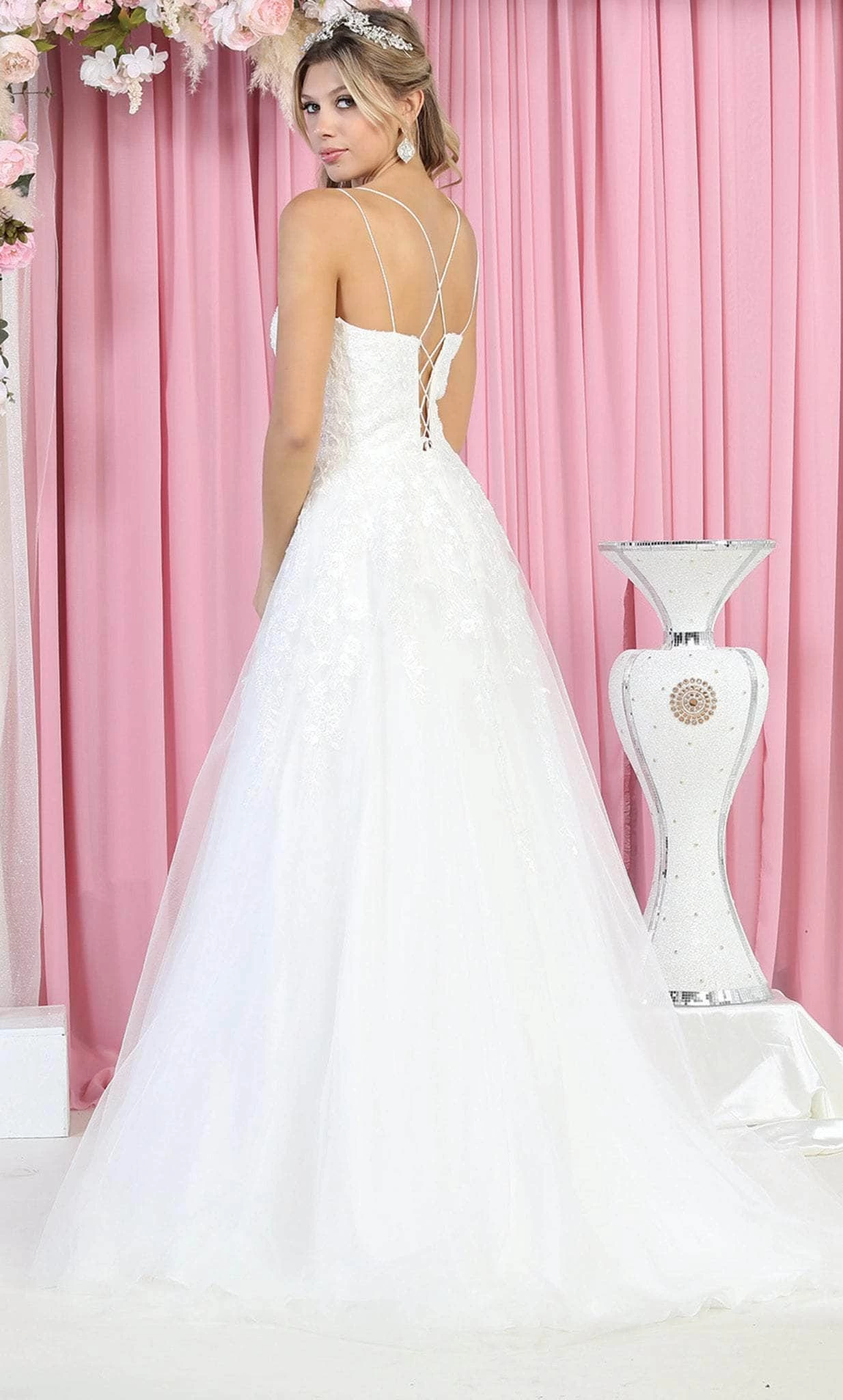May Queen RQ7917 - Dual Strap A-Line Wedding Gown 4 May Queen RQ7917 - Dual Strap A-Line Wedding Gown - Image 2