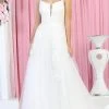 May Queen RQ7917 - Dual Strap A-Line Wedding Gown 2 May Queen RQ7917 - Dual Strap A-Line Wedding Gown -Boutique Wedding Dress Store may queen rq7917 dual strap a line wedding gown special occasion dress 4 white 32137838461011