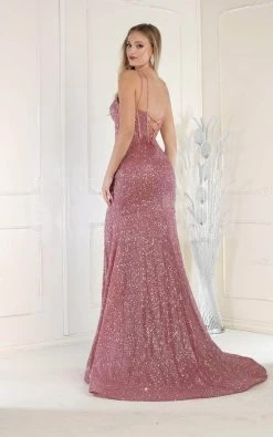 May Queen RQ7981 - Sleeveless Sequin Embellished Evening Dress -Boutique Wedding Dress Store may queen rq7981 sleeveless sequin embellished evening dress special occasion dress 32331258691667