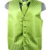 Men's Apple Green Striped Vest With Neck Tie -Boutique Wedding Dress Store mens apple green striped vest with neck tie mens vests vesuvio napoli xs apple green 856311