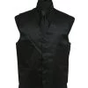 Men's Black Satin Vest With Neck Tie -Boutique Wedding Dress Store mens black satin vest with neck tie mens vests vesuvio napoli xs black 411464