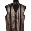 Men's Black/Mocha Striped Vest With Neck Tie And Bow Tie -Boutique Wedding Dress Store mens blackmocha striped vest with neck tie and bow tie mens vests vesuvio napoli s blackmocha 996087