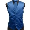 Men's Blue Satin Vest With Neck Tie -Boutique Wedding Dress Store mens blue satin vest with neck tie mens vests vesuvio napoli xs blue 794023