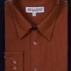 Men's Brown Long Sleeve Dress Shirt -Boutique Wedding Dress Store mens brown long sleeve dress shirt mens dress shirts daniel ellissa 14 3233 brown 844587