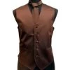 Men's Brown Satin Vest With Neck Tie -Boutique Wedding Dress Store mens brown satin vest with neck tie mens vests vesuvio napoli xs brown 431802