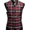 Men's Burgundy Plaid Vest With Neck Tie -Boutique Wedding Dress Store mens burgundy plaid vest with neck tie mens vests vesuvio napoli xs burgundy 673646