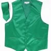 Men's Emerald Green Satin Vest With Necktie -Boutique Wedding Dress Store mens emerald green satin vest with necktie mens vests vesuvio napoli xs emerald green 155763