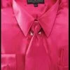 Men's Fuchsia Satin Dress Shirt With Tie & Handkerchief 1 Men's Fuchsia Satin Dress Shirt With Tie & Handkerchief -Boutique Wedding Dress Store mens fuchsia satin dress shirt with tie handkerchief mens dress shirts daniel ellissa 145 3233 fuchsia 493411