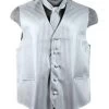 Men's Gray Striped Vest With Neck Tie -Boutique Wedding Dress Store mens gray striped vest with neck tie mens vests vesuvio napoli xs gray 544473