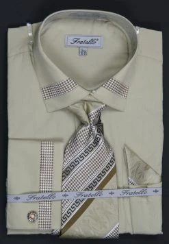 Men's Houndstooth Patched Dress Shirts With Tie, Hanky, Cuff Links 14 Men's Houndstooth Patched Dress Shirts With Tie, Hanky, Cuff Links -Boutique Wedding Dress Store mens houndstooth patched dress shirts with tie hanky cuff links mens dress shirts fratello olive 646740