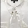 Men's Ivory Satin Dress Shirt With Tie & Handkerchief 2 Men's Ivory Satin Dress Shirt With Tie & Handkerchief -Boutique Wedding Dress Store mens ivory satin dress shirt with tie handkerchief mens dress shirts daniel ellissa 145 3233 ivory 653607