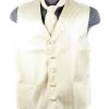 Men's Ivory Striped Vest With Neck Tie -Boutique Wedding Dress Store mens ivory striped vest with neck tie mens vests vesuvio napoli xs ivory 245029