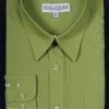 Men's Lime Green Long Sleeve Dress Shirt