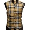 Men's Mustard Plaid Vest With Neck Tie -Boutique Wedding Dress Store mens mustard plaid vest with neck tie mens vests vesuvio napoli xs mustard 760143