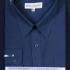 Men's Navy Blue Long Sleeve Dress Shirt -Boutique Wedding Dress Store mens navy blue long sleeve dress shirt mens dress shirts daniel ellissa 14 3233 navy blue 586938