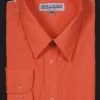 Men's Orange Long Sleeve Dress Shirt -Boutique Wedding Dress Store mens orange long sleeve dress shirt mens dress shirts daniel ellissa 14 3233 orange 483486