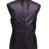 Men's Purple Paisley Vest With Neck Tie