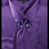 Men's Purple Satin Dress Shirt With Tie & Handkerchief -Boutique Wedding Dress Store mens purple satin dress shirt with tie handkerchief mens dress shirts daniel ellissa 145 3233 purple 150918