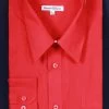 Men's Red Long Sleeve Dress Shirt