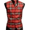 Men's Red Plaid Vest With Neck Tie 1 Men's Red Plaid Vest With Neck Tie -Boutique Wedding Dress Store mens red plaid vest with neck tie mens vests vesuvio napoli xs red 174803