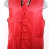Men's Red Striped Vest With Neck Tie 2 Men's Red Striped Vest With Neck Tie -Boutique Wedding Dress Store mens red striped vest with neck tie mens vests vesuvio napoli xs red 409988