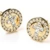 Mens Religious Gold Cufflinks With Cross And Clear Crystals -Boutique Wedding Dress Store mens religious gold cufflinks with cross and clear crystals mens cufflinks abc fashion 363248